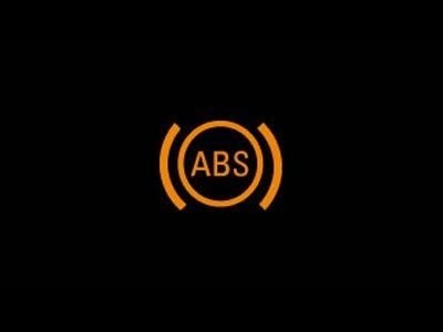 The ABS warning light displayed on a Mini Cooper
