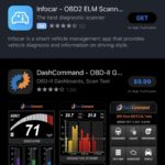 DashCommand on an iPhone displaying vehicle data