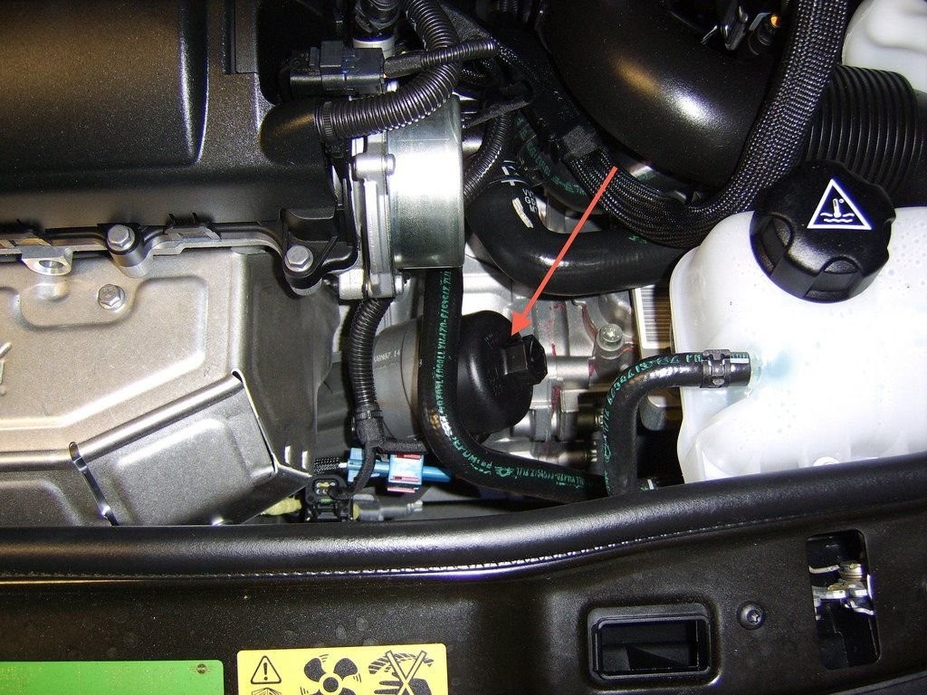 Location of Oil Filter Housing Mini Cooper