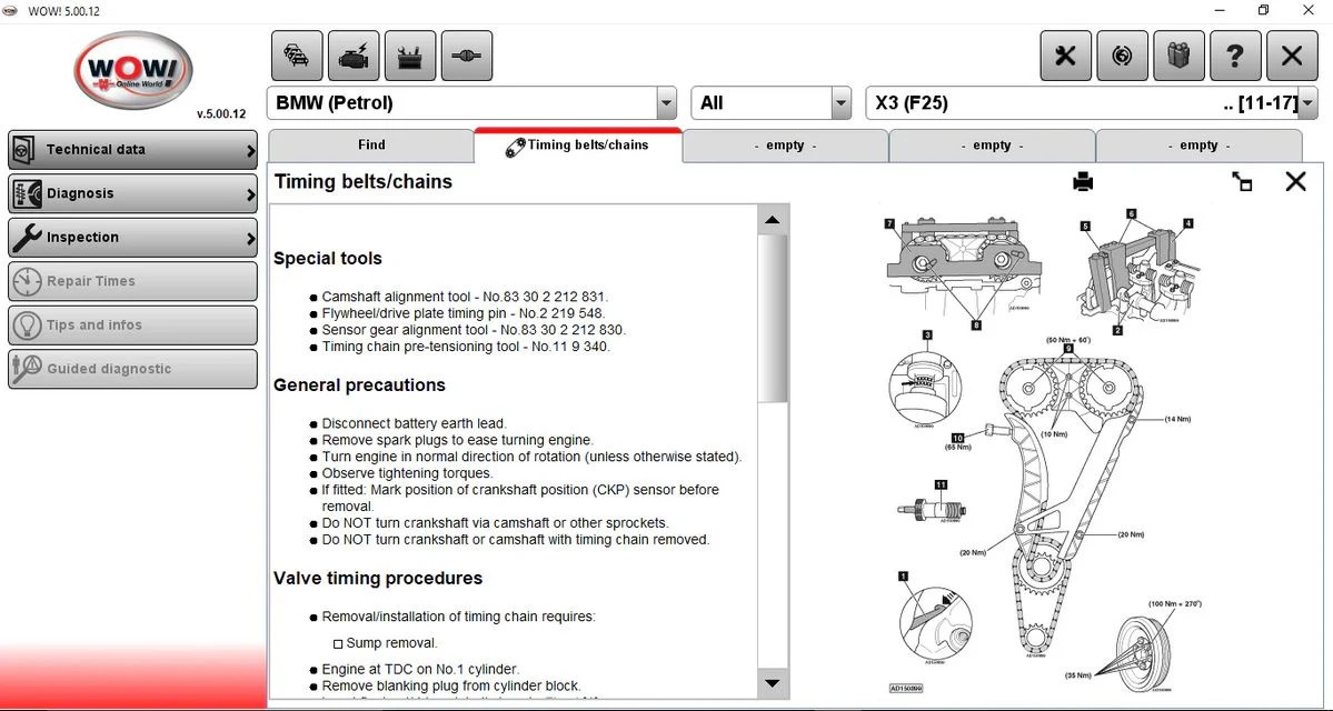 Mechanic using diagnostic software