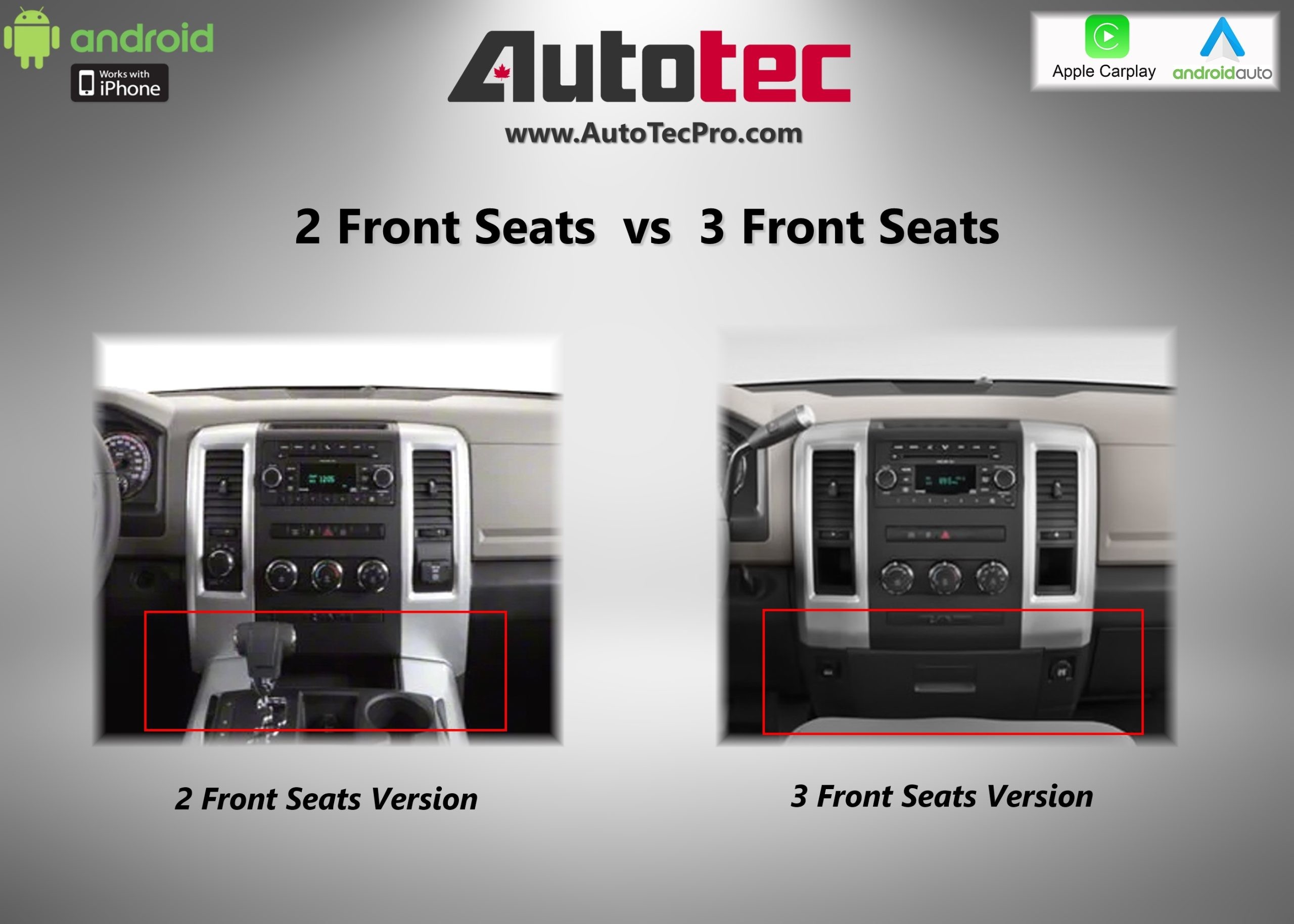 2012 Ram 2500 Two Seats vs Three Seats Compatibility