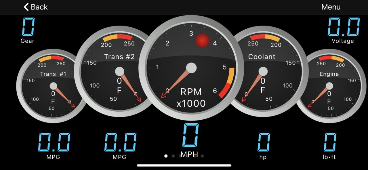 iPhone 12 OBD Fusion dashboard