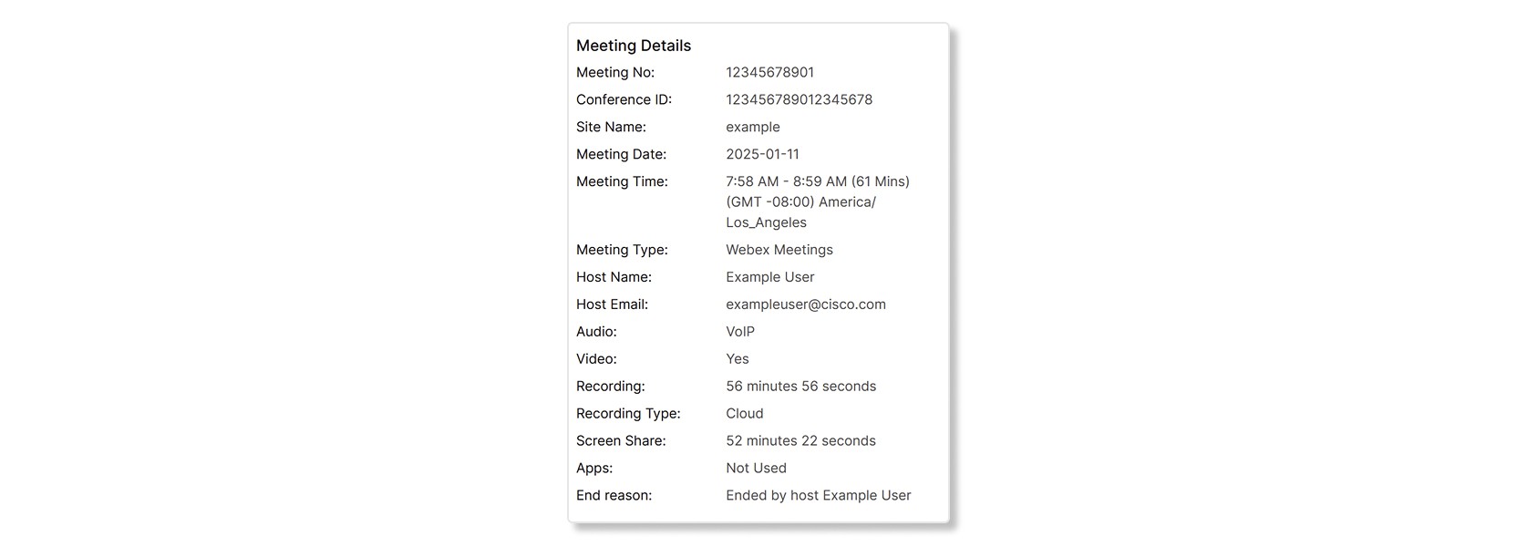 Meeting Details Tab For Troubleshooting In Control Hub