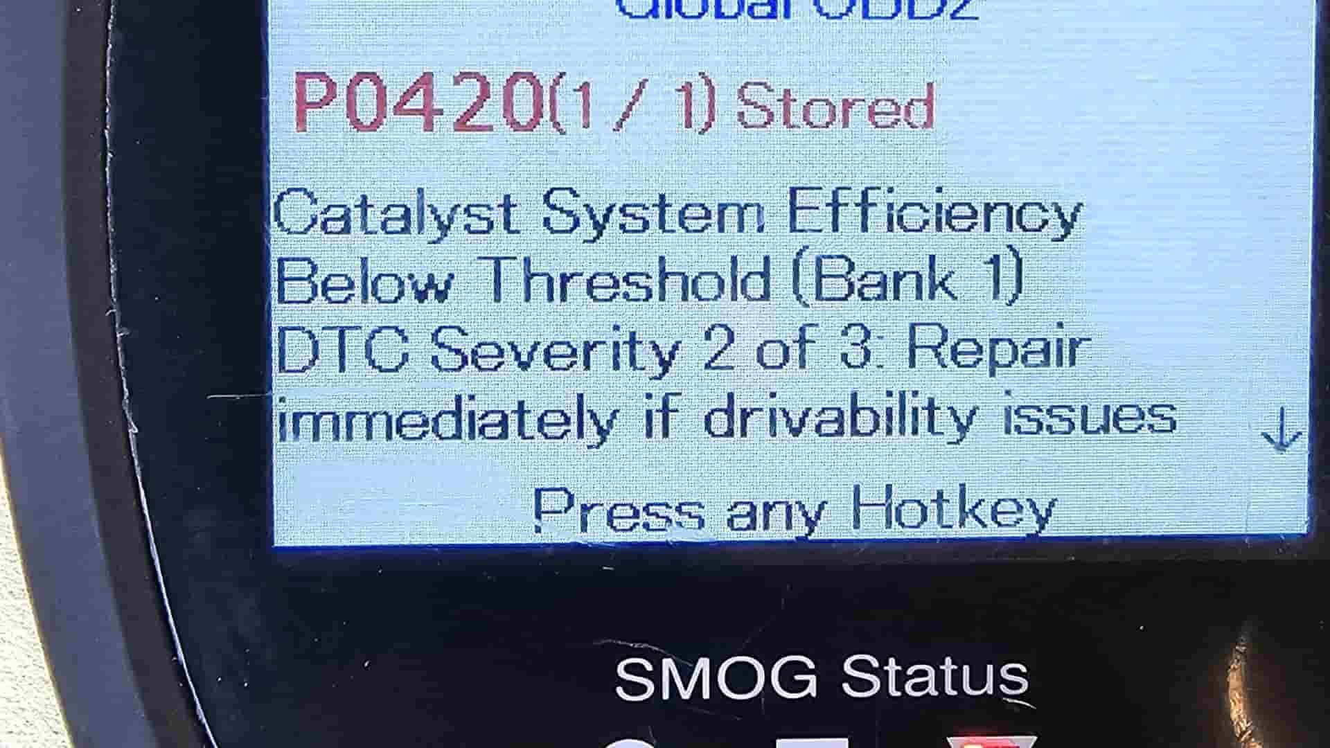 P0420 Code Indicates an Issue with Your Car's Emissions System