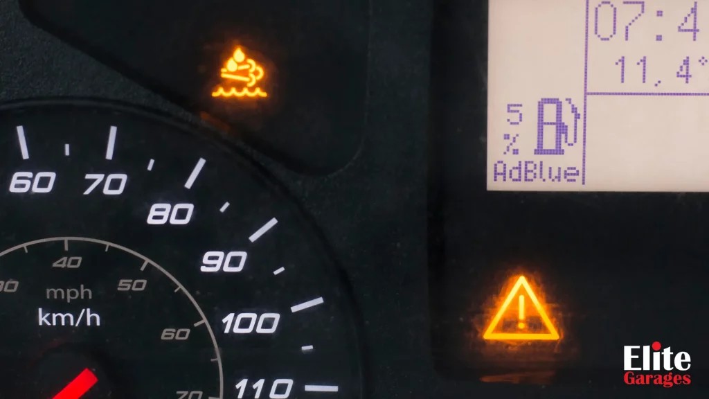 AdBlue warning light indicating the need for car diagnostics