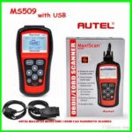 Autel MS509 connected to OBDII port for vehicle diagnostics, showcasing its ease of use.