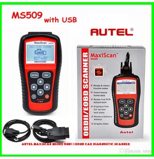 Autel MS509 connected to OBDII port for vehicle diagnostics, showcasing its ease of use.