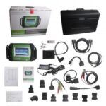 Autoboss V30 Elite car diagnostic scanner displaying live data on its color touchscreen