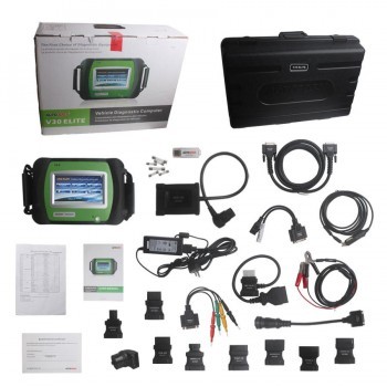 Autoboss V30 Elite car diagnostic scanner displaying live data on its color touchscreen