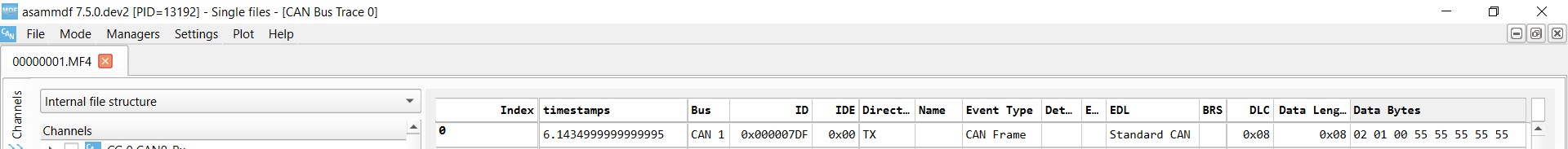 OBD2 bit rate test