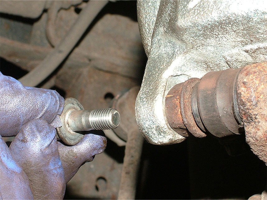 rusted brake caliper slide pins