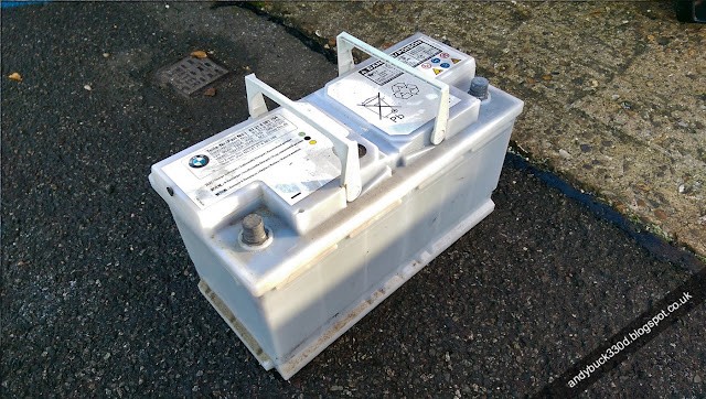 BMW E46 OEM Battery Removed
