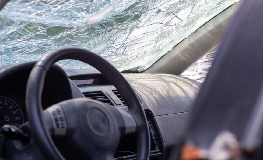 damaged car