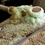 Corrosion on a car battery terminal