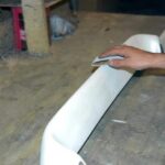Dashboard covered with thin foam for contouring