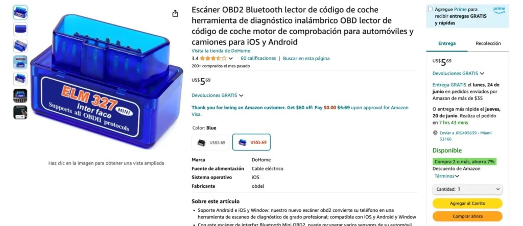 Bluetooth OBD2 Scanner