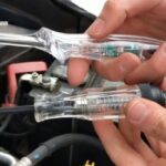 Testing a car fuse with a test light