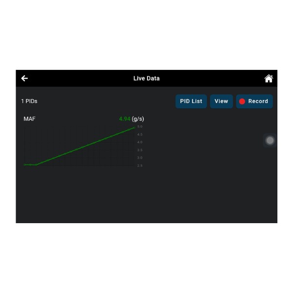 Testing MAF sensor performance with an OBD2 scan tool