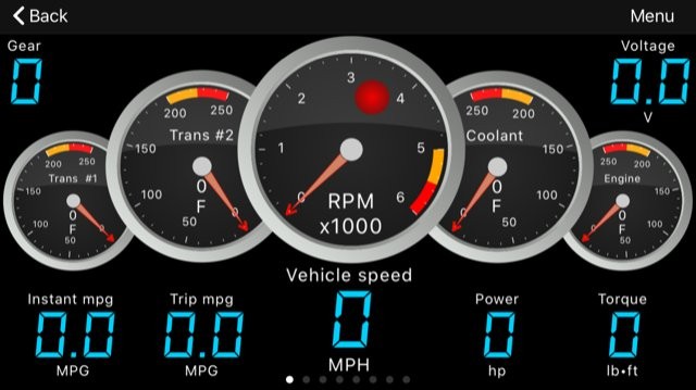 OBD Fusion dashboard example