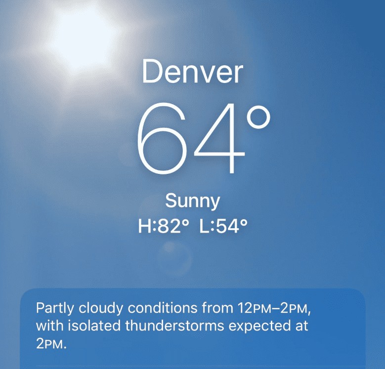 iPhone Tell Temperature