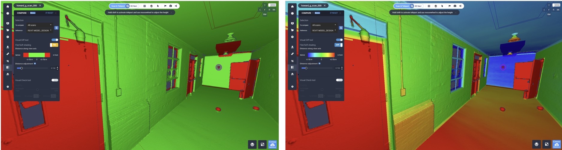 Visual Difference Displayed in Soft Shading