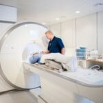 MRI scanner at a diagnostic center, showing advanced medical imaging technology