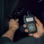 OBD2 port under the dashboard