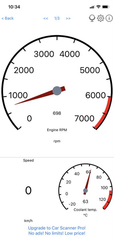 Kobra OBD2 Scanner Dashboard