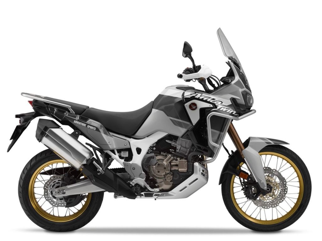 Honda Africa Twin DCT motorcycle parked on a dirt road