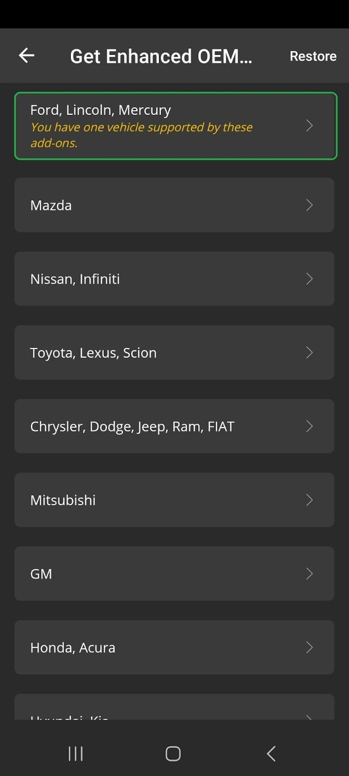OBDLink App Interface