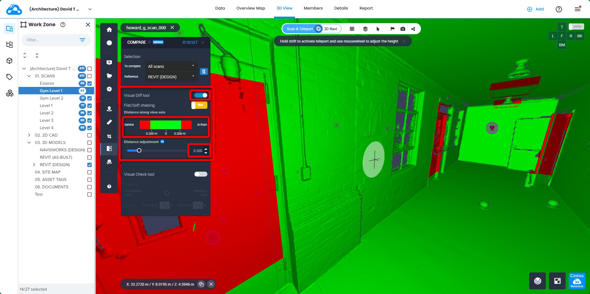 Enabling Visual Difference Tool for Scan Tool Comparison