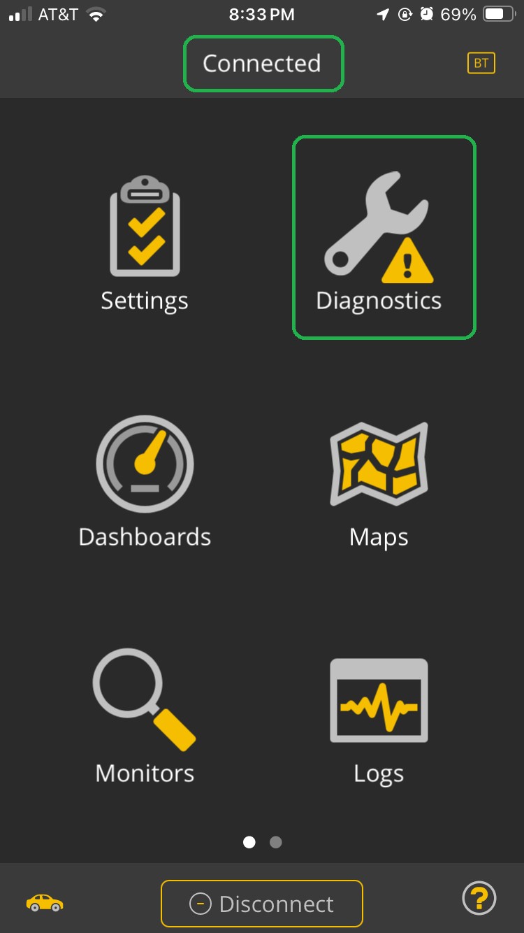 Car Diagnostic App Interface