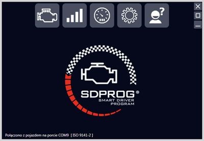Smart Driver OBD2 Car Diagnostic Tool showing connection ports