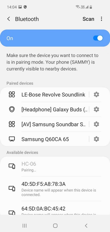 Android Bluetooth Pairing