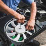 Checking a radiator fan