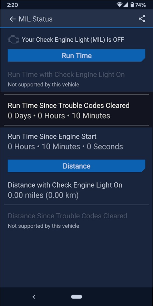 When Were The Codes Last Cleared On A Vehicle?