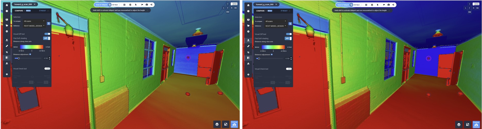 Adjusting Distance Tolerance in Scan Tool Comparison